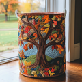 Autumn Tree Quilted Laundry Basket Everyday Merch Choice