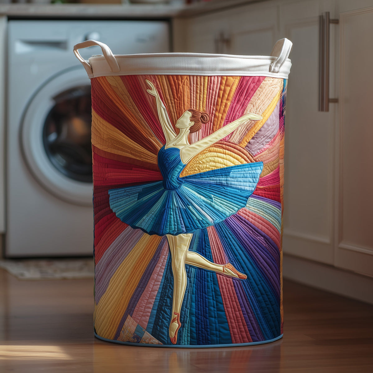 Ballerina Quilted Laundry Basket Mother’s Day Merch Gift
