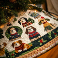 Beagle Cozy Moments Quilted Christmas Tree Skirt Exclusive Holiday Tree Skirt Gift for Families