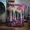 Birch Forest Quilted Laundry Basket Christmas Merch Gift