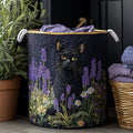 Black Cat Haven Quilted Laundry Basket Best Gift For Him