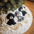 Black Poodle Quilted Tree Skirt Summer Merch Vibes