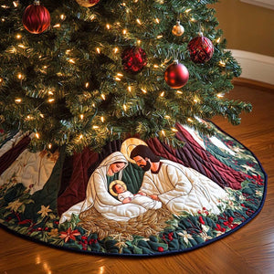 Blessed Unity Christmas Quilted Tree Skirt Perfect Tree Skirt Gift for Mom or Grandma