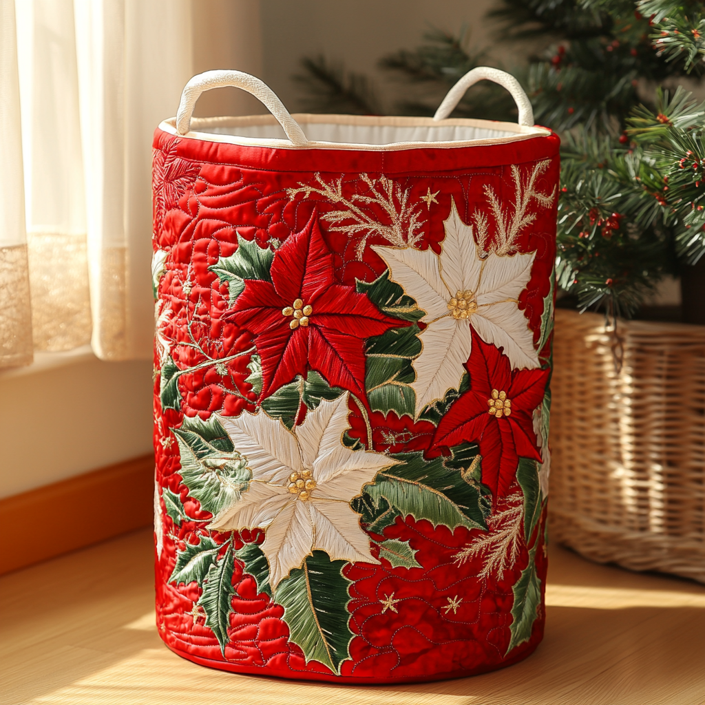 Bloom Charm Quilted Laundry Basket Holiday Favorite Gift