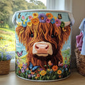 Bloom Crown Quilted Laundry Basket Creative Gift For Family