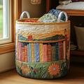 Blooming Shelf Quilted Laundry Basket Merch For Family Time