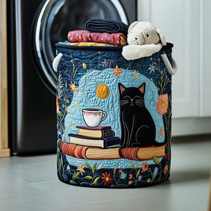 Bookish Vibes Quilted Laundry Basket Perfect Birthday Gift Idea
