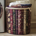 Books Quilted Laundry Basket Perfect Gift For Apartment Living