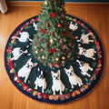 Boston Terrier Under The Mistletoe Christmas Quilted Tree Skirt Thoughtful Christmas Tree Skirt Gift Idea