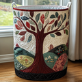Branch Harmony Quilted Laundry Basket Summer Merch Vibes