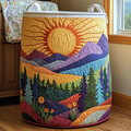 Bright Horizon Quilted Laundry Basket Great Stocking Stuffer