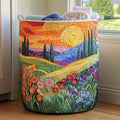 Bright Meadow Quilted Laundry Basket Graduation Merch Gift