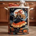 Broomstick Ride Quilted Laundry Basket Winter Merch Essentials