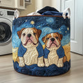 Bulldog Friends Quilted Laundry Basket Excellent Gift For Her
