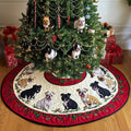 Bulldog Snowy Wishes Quilted Christmas Tree Skirt Exclusive Holiday Tree Skirt Gift for Families
