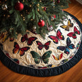 Butterfly Garden Delight Quilted Christmas Tree Skirt Trending Christmas Tree Skirt Merch 2025