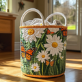 Butterfly Quilted Laundry Basket Top Choice For Housewarming