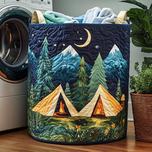 Camping Vibe Quilted Laundry Basket Mother’s Day Merch Gift