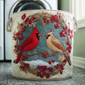 Cardinal Berries Quilted Laundry Basket Great Idea For New Home