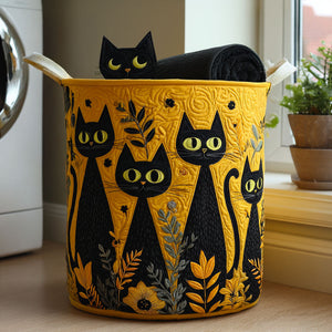 Cat Charmers Quilted Laundry Basket Merch For Mom