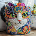 Cat Purrs Quilted Laundry Basket Gftoma4605 Merch For Mom