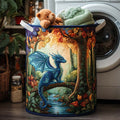 Celestial Wing Quilted Laundry Basket Thanksgiving Merch Gift