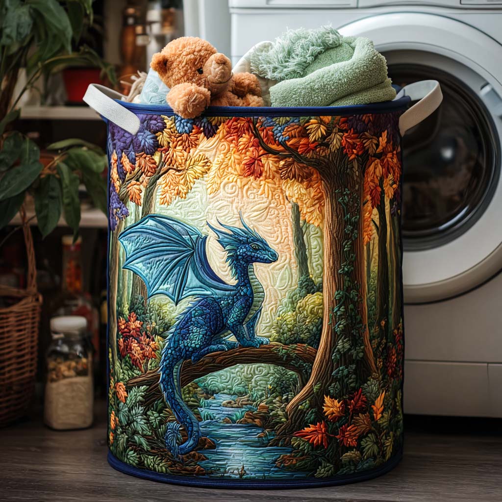 Celestial Wing Quilted Laundry Basket Thanksgiving Merch Gift