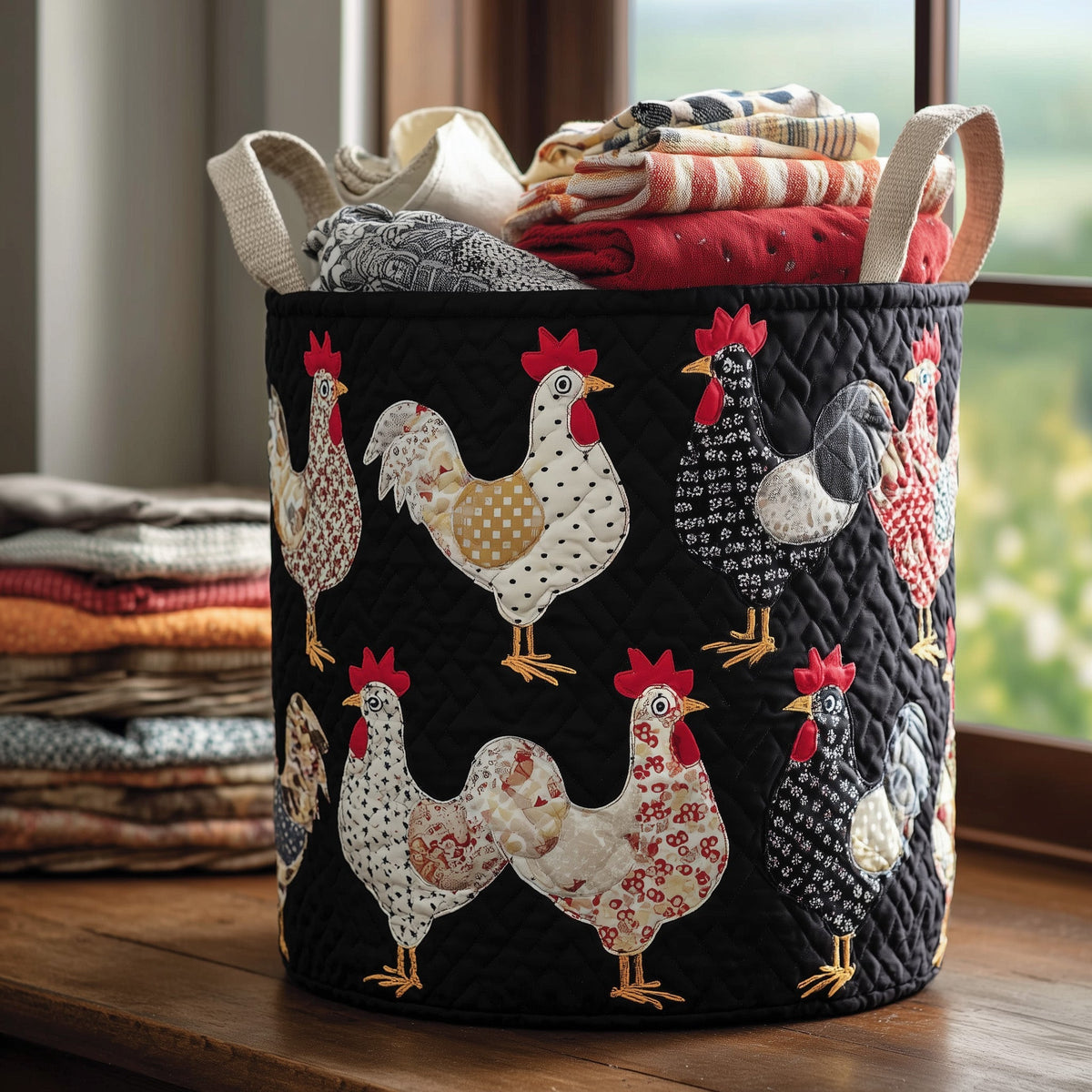 Chicken Quilted Laundry Basket Father’s Day Merch Gift