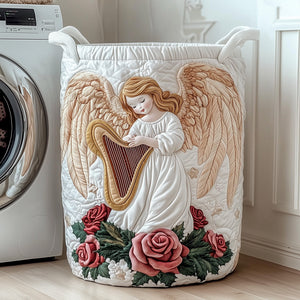 Christmas Angel Quilted Laundry Basket Merch For Mom