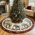 Christmas Herd Quilted Christmas Tree Skirt Seasonal Gift Merch for Festive Homes