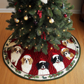 Christmas Papillon Christmas Quilted Tree Skirt Perfect Tree Skirt Gift for Mom or Grandma