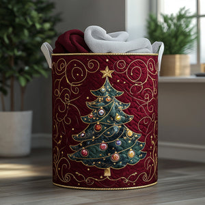 Christmas Quilted Laundry Basket Valentine’s Day Merch Gift