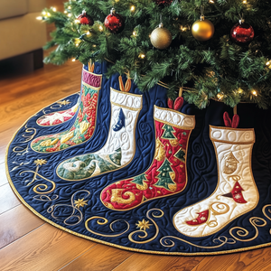 Christmas Stockings Quilted Tree Skirt Lovely Mother’s Day Gift Merch