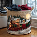 Christmas Train Quilted Laundry Basket Merch For Her
