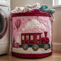 Christmas Train Quilted Laundry Basket Merch For Him