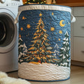 Christmas Trees Quilted Laundry Basket Merch For Family Time