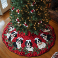 Christmas With Saint Bernard Christmas Quilted Tree Skirt Christmas Tree Skirt Gift That Brings Joy