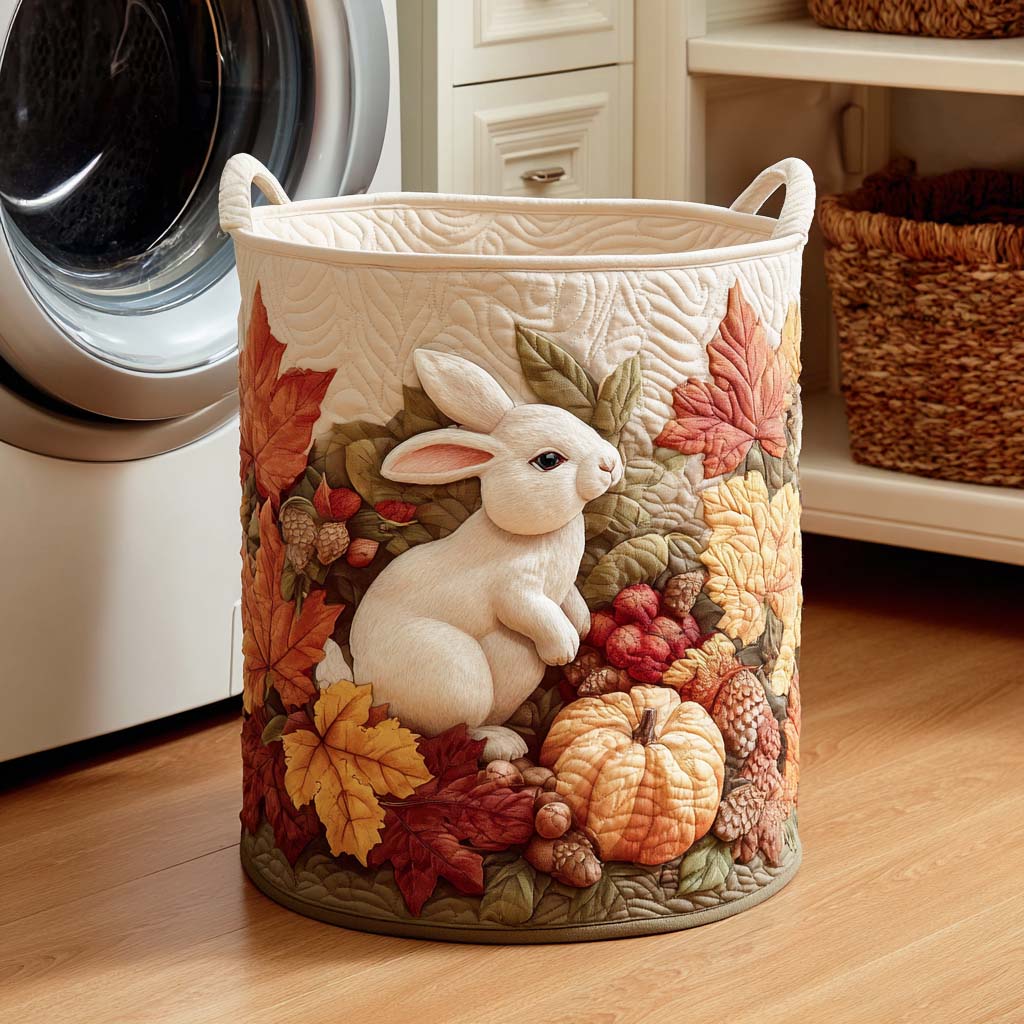 Cinnamon Bunny Quilted Laundry Basket Father’s Day Merch Gift