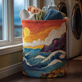 Coastal Glow Quilted Laundry Basket Holiday Favorite Gift
