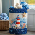 Coastal Light Breeze Quilted Laundry Basket Merch For Family