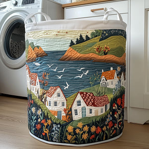 Coastal Nest Quilted Laundry Basket Merch For Him