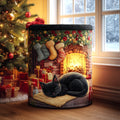 Cozy Hearth Quilted Laundry Basket Merch For Couples