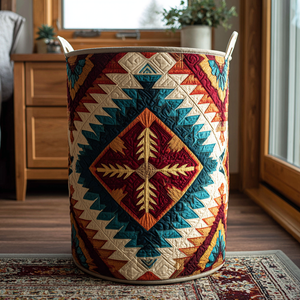 Crimson Path Quilted Laundry Basket Mother’s Day Merch Gift