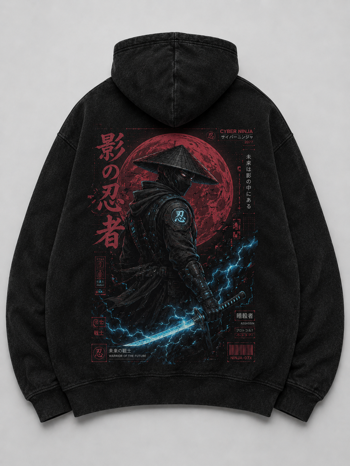 Cyber Ninja Japanese Inspired Oversized Hoodie