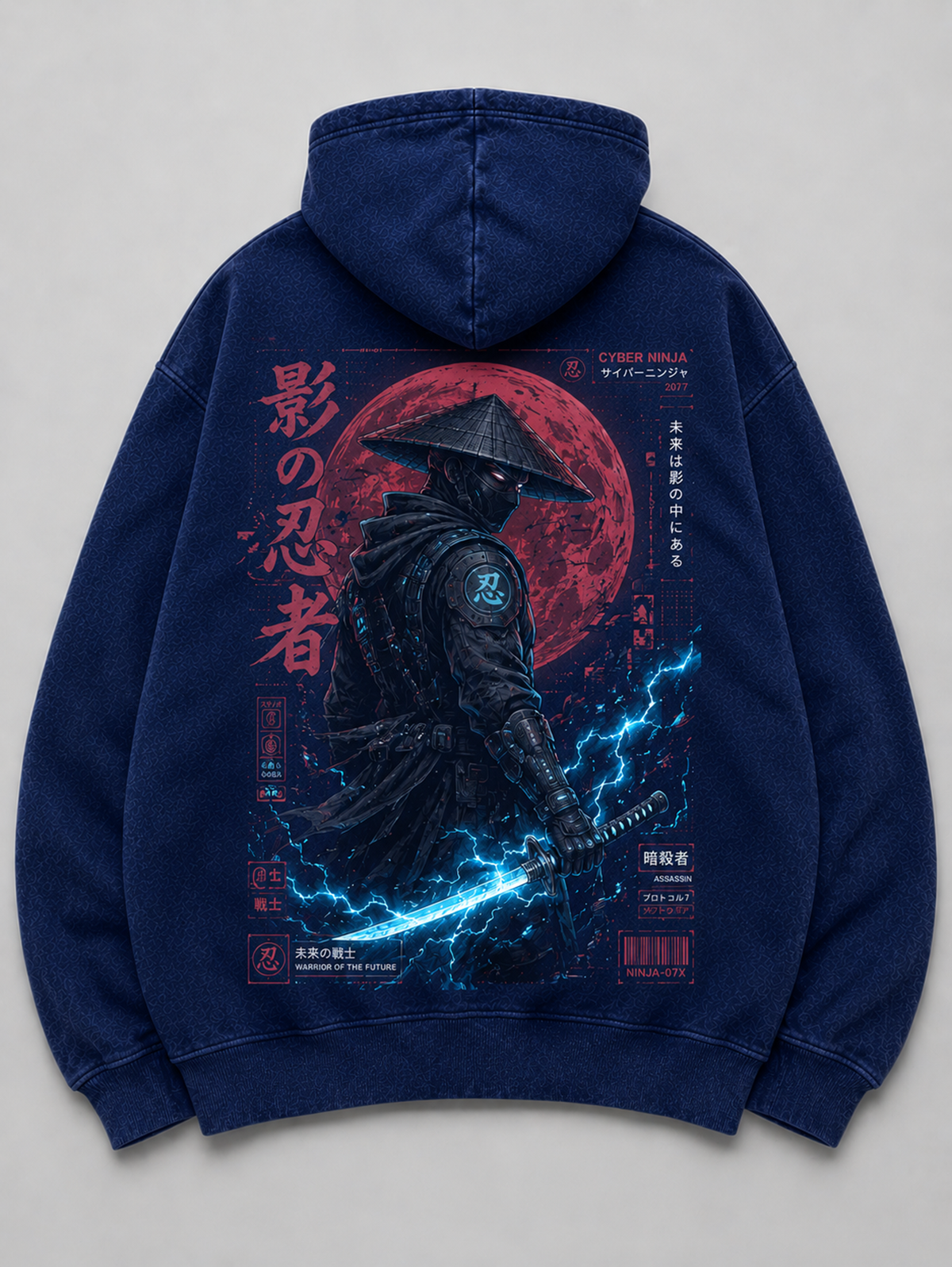 Cyber Ninja Japanese Inspired Oversized Hoodie