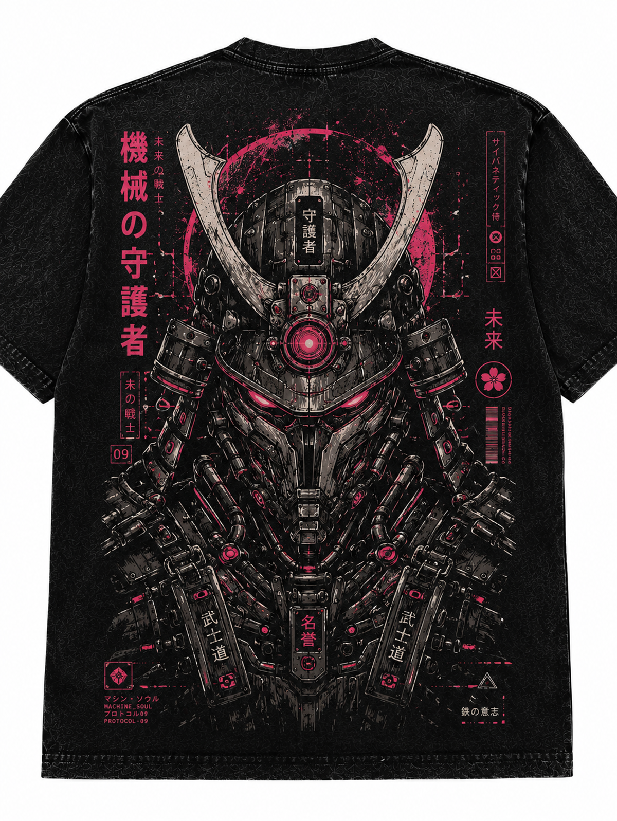 Cyber Samurai Japanese Inspired Graphic Vintage Tee
