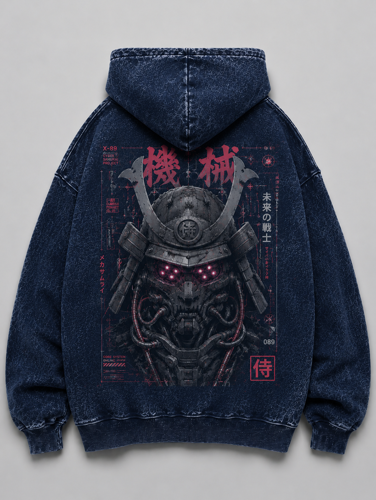 Cyber Samurai Japanese Inspired Oversized Hoodie