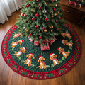 Dachshund Holiday Spirit Christmas Quilted Tree Skirt Perfect Merch Gift Tree Skirt for Holiday Season