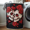Dark Elegance Quilted Laundry Basket Everyday Merch Choice