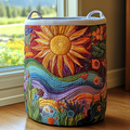 Dawn Meadow Quilted Laundry Basket Top Choice For Housewarming